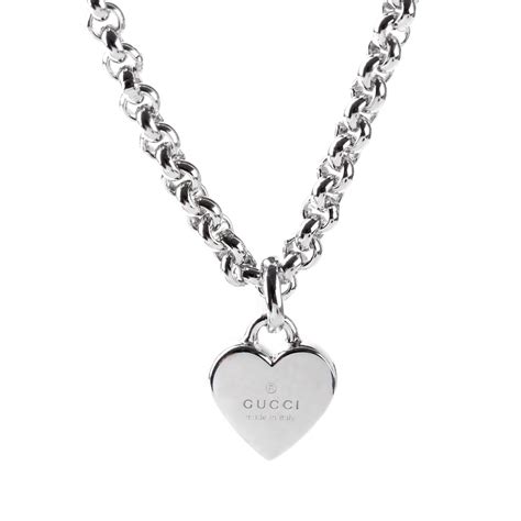 gucci heart necklace sale|vintage Gucci chain necklace.